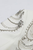 Sparkly Black Peak Lapel Single Breasted Women Formal Blazer with Rhinestones