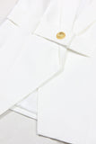 White Peak Lapel Sleeveless Satin Women Formal Blazer