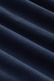 Navy 2 Piece Satin V Neck Sleeveless Women Formal Suits