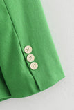 Green 2 Piece Peak Lapel Double Breasted Women Formal Suits