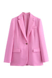 Pink 2 Piece Notched Lapel Satin Women Formal Suits