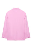 Pink 2 Piece Peak Lapel Women Formal Suits with Strings