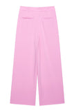 Pink 2 Piece Peak Lapel Women Formal Suits with Strings