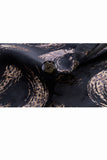 Black Golden Leopard Notched Lapel One Button Men's Formal Blazer