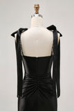 Sparkly Black Tight Rhinestones Short Homecoming Dress with Slit
