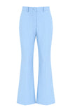 Blue 2 Piece Satin Peak Lapel Formal Suits with Sash