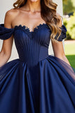 Black A Line Ruched Short Homecoming Dress with Appliques