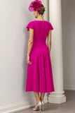 Sparkly Burgundy Floral A Line Long Mother Of The Bride Dress with Beading