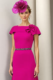Sparkly Burgundy Floral A Line Long Mother Of The Bride Dress with Beading