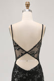 Sparkly Sequins Dark Green Bodycon Backless Corset Homecoming Dress