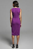 Grey Ruched Bodycon Midi Work Dress With Slit