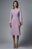 Wisteria Bodycon Bateau Neck Long Sleeves Midi Work Dress