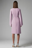 Wisteria Bodycon Bateau Neck Long Sleeves Midi Work Dress