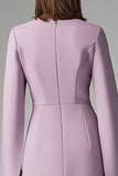 Wisteria Bodycon Bateau Neck Long Sleeves Midi Work Dress