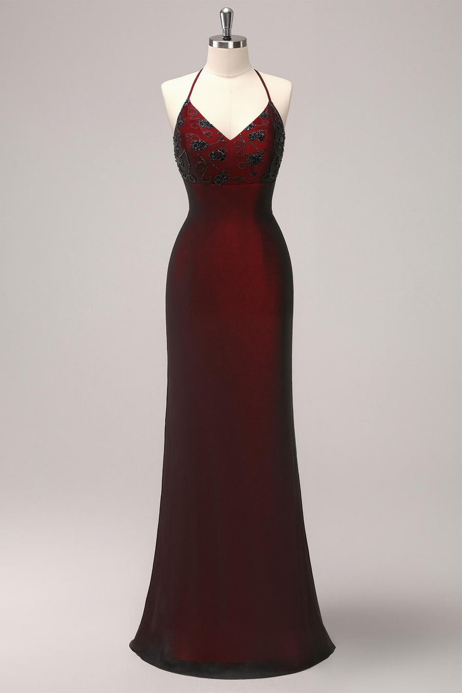 open lace back dress Honey Red Maxi Dress main image 0