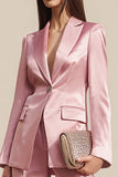 Burgundy 2 Piece Notched Lapel Work Suits