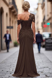 Sparkly Black Mermaid One Shoulder Beaded Long Mother of the Bride Dress