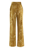 Yellow Jacquard Peak Lapel Slim Fit Women 2-Piece Work Suits