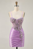 Grey Green Bodycon Strapless Homecoming Dress with Sequins