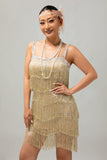 Sparkly Black Gatsby Fringed Bodycon Gatsby Short 1920s Dress with Sequins