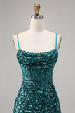 Sparkly Corset Grey Blue Bodycon Sequins Cocktail Dress