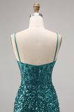 Sparkly Corset Grey Blue Bodycon Sequins Cocktail Dress