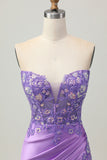 Light Blue Bodycon Strapless Corset Ruched Sequins Short Homecoming Dress