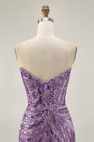 Sparkly Royal Blue Strapless Sequins Tight Short Homecoming Dress