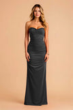 Black Mermaid Sweetheart Maxi Bridesmaid Dress
