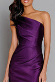 Purple Mermaid One Shoulder Long Formal Dress