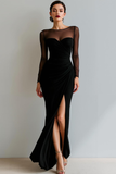 Cabernet Bateau Neck Mermaid Formal Dress
