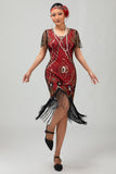 Sparkly Beaded Black Golden Fringed Bodycon Gatsby Midi 1920s Dress