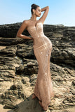Sparkly Sweetheart Mermaid Black Sequin Long Formal Dress with Slit