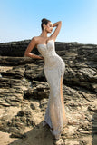 Sparkly Sweetheart Mermaid Black Sequin Long Formal Dress with Slit