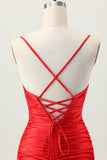 Dark Khaki Ruched Cut-Out Tight Mini Homecoming Dress with Lace Up Back