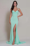 Mint Green Sweetheart Mermaid Sweep Train Bridesmaid Dress