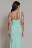 Mint Green Sweetheart Mermaid Sweep Train Bridesmaid Dress