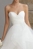 Princess Ivory Sweetheart Ball Gown Wedding Dress with Ruffles