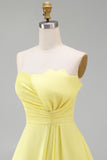 Ivory Strapless Bodycon Ruched Short Graduation Dress
