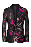 Notched Lapel Jacquard 2 Piece Purple Men's Prom Suits