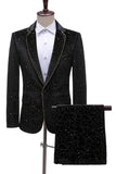 Glitter Green Notched Lapel One Button 2 Piece Men's Prom Suits