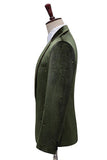 Glitter Green Notched Lapel One Button 2 Piece Men's Prom Suits