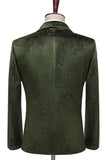 Glitter Green Notched Lapel One Button 2 Piece Men's Prom Suits