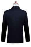 Sparkly Black 2 Pieces Peak Lapel Beaded One Button Men's Suits