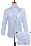 Sparkly Black 2 Pieces Peak Lapel Beaded One Button Men's Suits