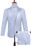 Sparkly Black 2 Pieces Peak Lapel Beaded One Button Men's Suits