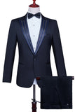 Sparkly White Peak Lapel 2 Piece Men's Prom Suits with Beading