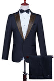 Sparkly White Peak Lapel 2 Piece Men's Prom Suits with Beading