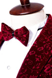 Red Slim Fit Notched Lapel One Button Men's Prom Blazer