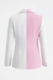 2 Piece White Pink Peak Lapel One Button Women's Suits